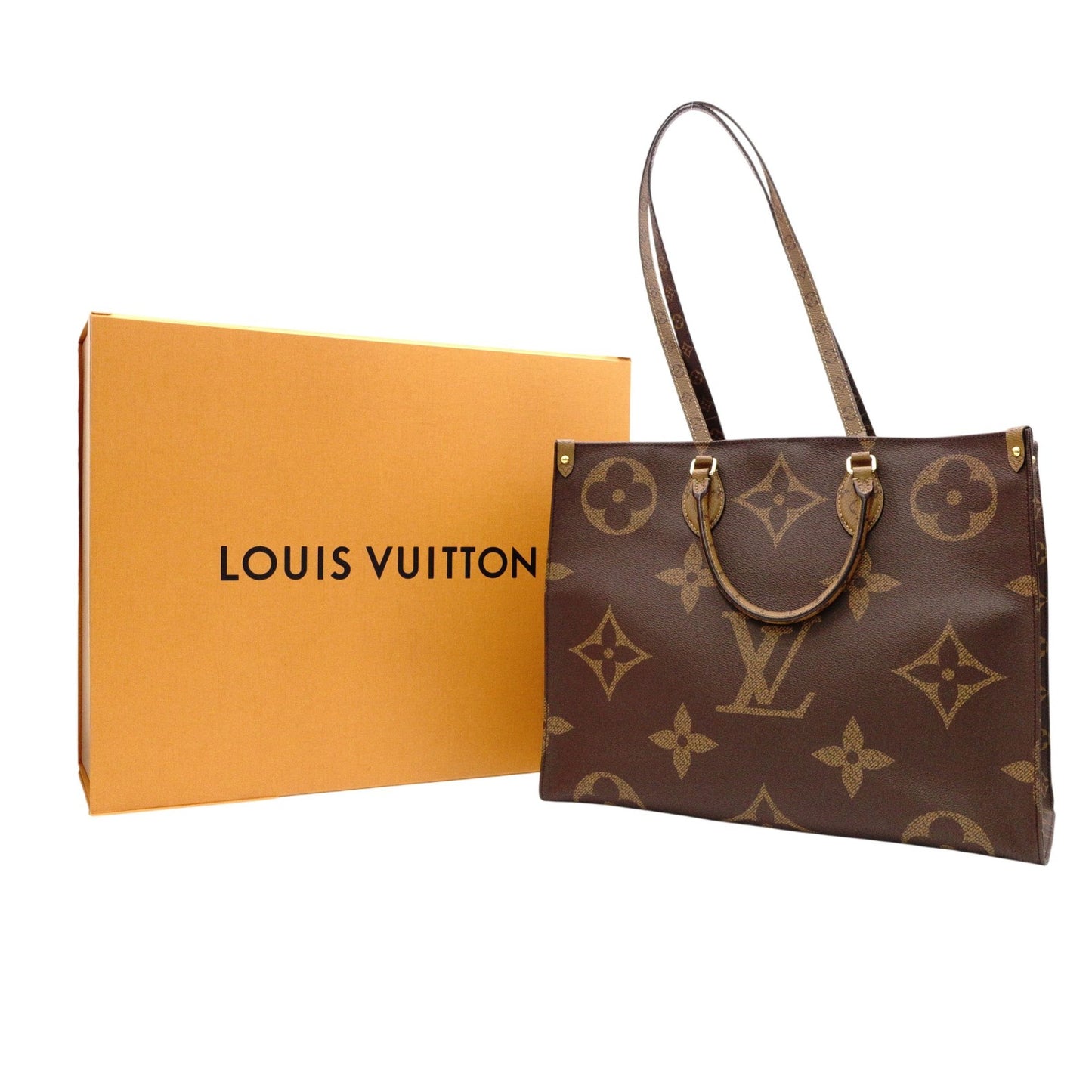 LOUIS VUITTON OTG GM Handbag, Leather/PVC, Brown, 2-Way Tote Bag