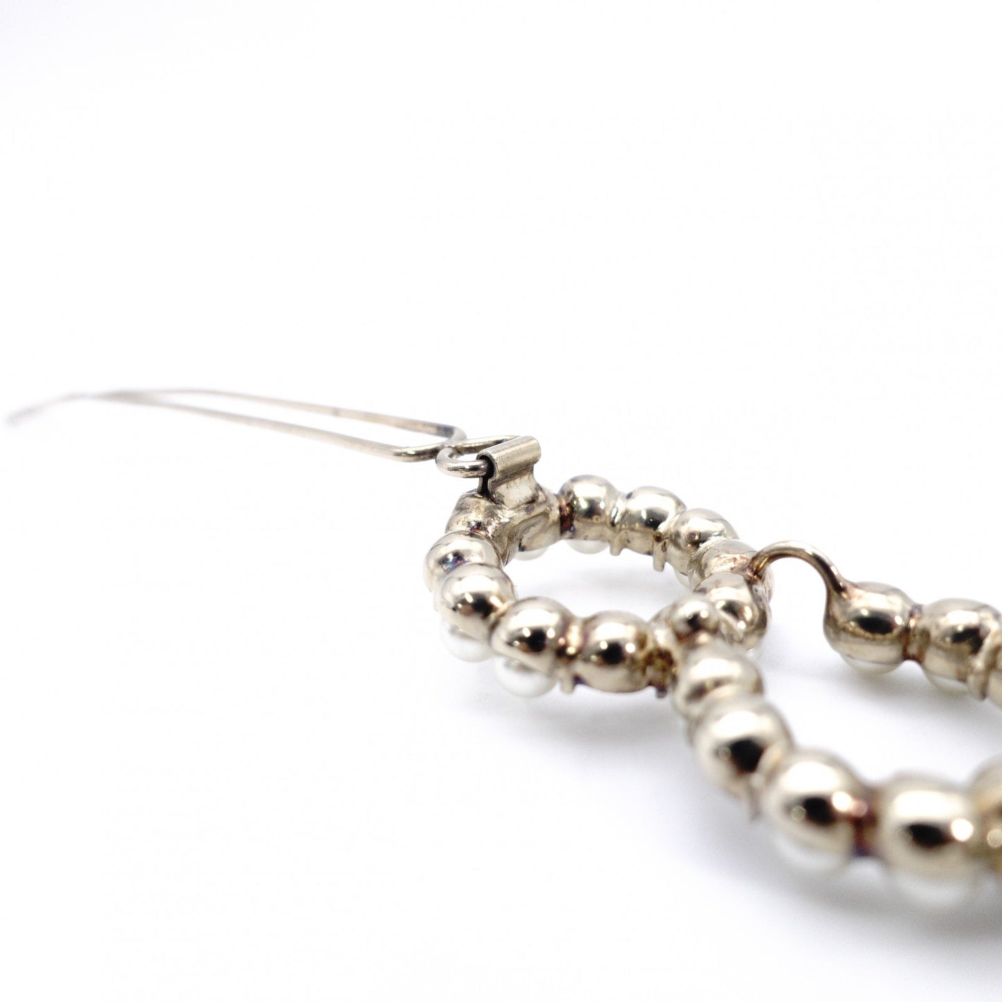 CHANEL Hair Accessory: Metal, Rhinestones, Faux Pearls, Gold Barrette