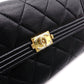 CHANEL Lambskin Flap Long Wallet, Matelassé, Boy Chanel, Long Wallet, Leather, Black, Gold Hardware