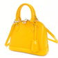 LOUIS VUITTON Epi Alma BB Handbag Yellow 2-Way Leather Crossbody Silver Hardware 7-8-652