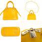 LOUIS VUITTON Epi Alma BB Handbag Yellow 2-Way Leather Crossbody Silver Hardware 7-8-652