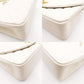 CHANEL Matelassé Lambskin Chain Shoulder Bag White Leather Crossbody Gold Hardware R801739
