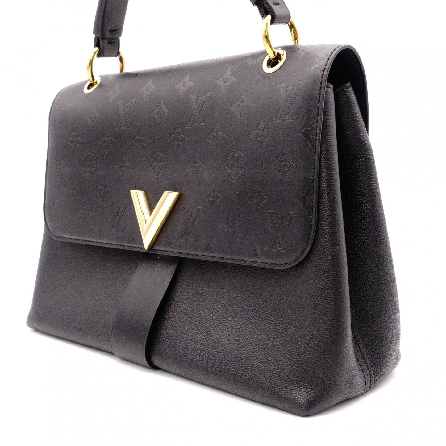 LOUIS VUITTON ルイ・ヴィトン ヴェリー・ワンハンドルバッグ ハンドバッグ レザー ブラック【中古】 レディース