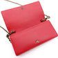 Bottega Veneta Intrecciato Shoulder Bag, Leather, Red, Women's, Wallet Chain, Red