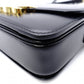 CELINE Teen Triomphe Shoulder Bag, Leather, Black with Gold Hardware