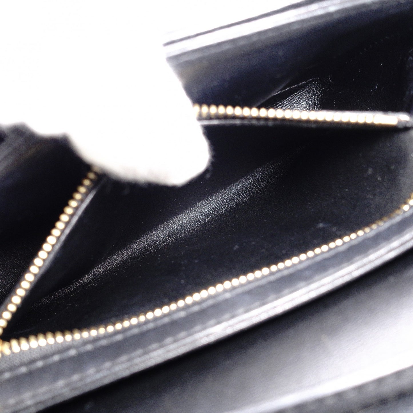 CELINE Teen Triomphe Shoulder Bag, Leather, Black with Gold Hardware