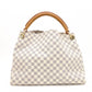 LOUIS VUITTON Artsy MM Handbag, Leather/PVC, White, Shoulder Bag