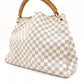 LOUIS VUITTON Artsy MM Handbag, Leather/PVC, White, Shoulder Bag