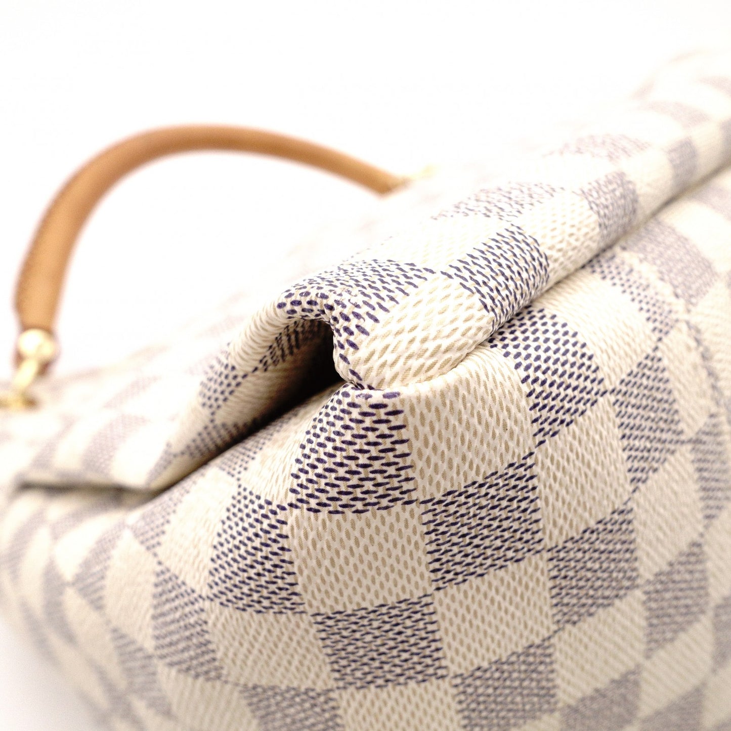 LOUIS VUITTON Artsy MM Handbag, Leather/PVC, White, Shoulder Bag