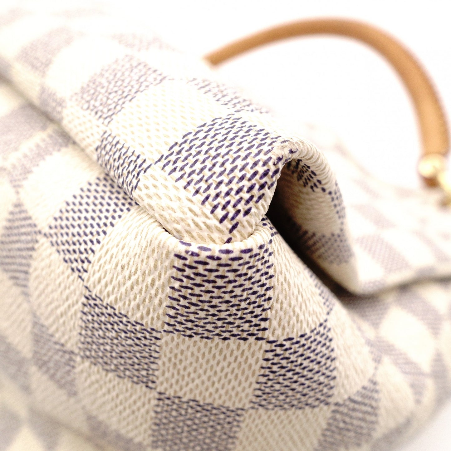 LOUIS VUITTON Artsy MM Handbag, Leather/PVC, White, Shoulder Bag