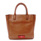 Valentino Garavani V Logo Handbag, Leather, Brown, 2-Way, Gold Hardware, Crossbody, Logo
