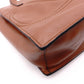 Valentino Garavani V Logo Handbag, Leather, Brown, 2-Way, Gold Hardware, Crossbody, Logo