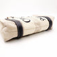 Chloe Woodie Small Handbag Canvas Beige × Navy 2-Way Shoulder R801166