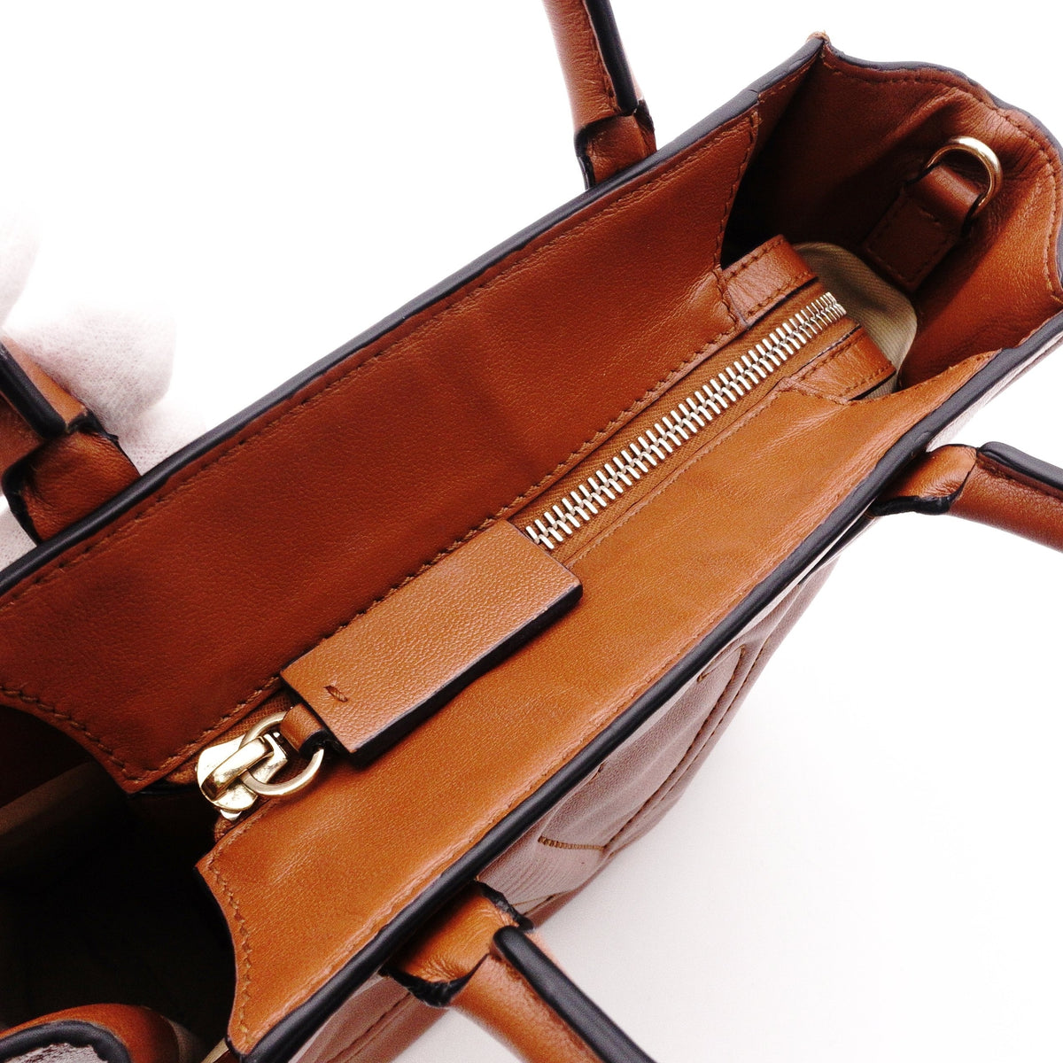 Valentino Garavani V Logo Handbag, Leather, Brown, 2-Way, Gold Hardware, Crossbody, Logo