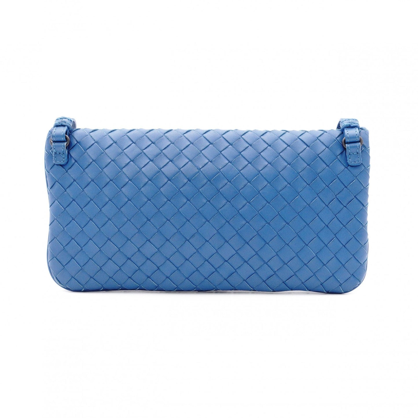 BOTTEGAVENETA Intrecciato Shoulder Bag, Leather, Blue