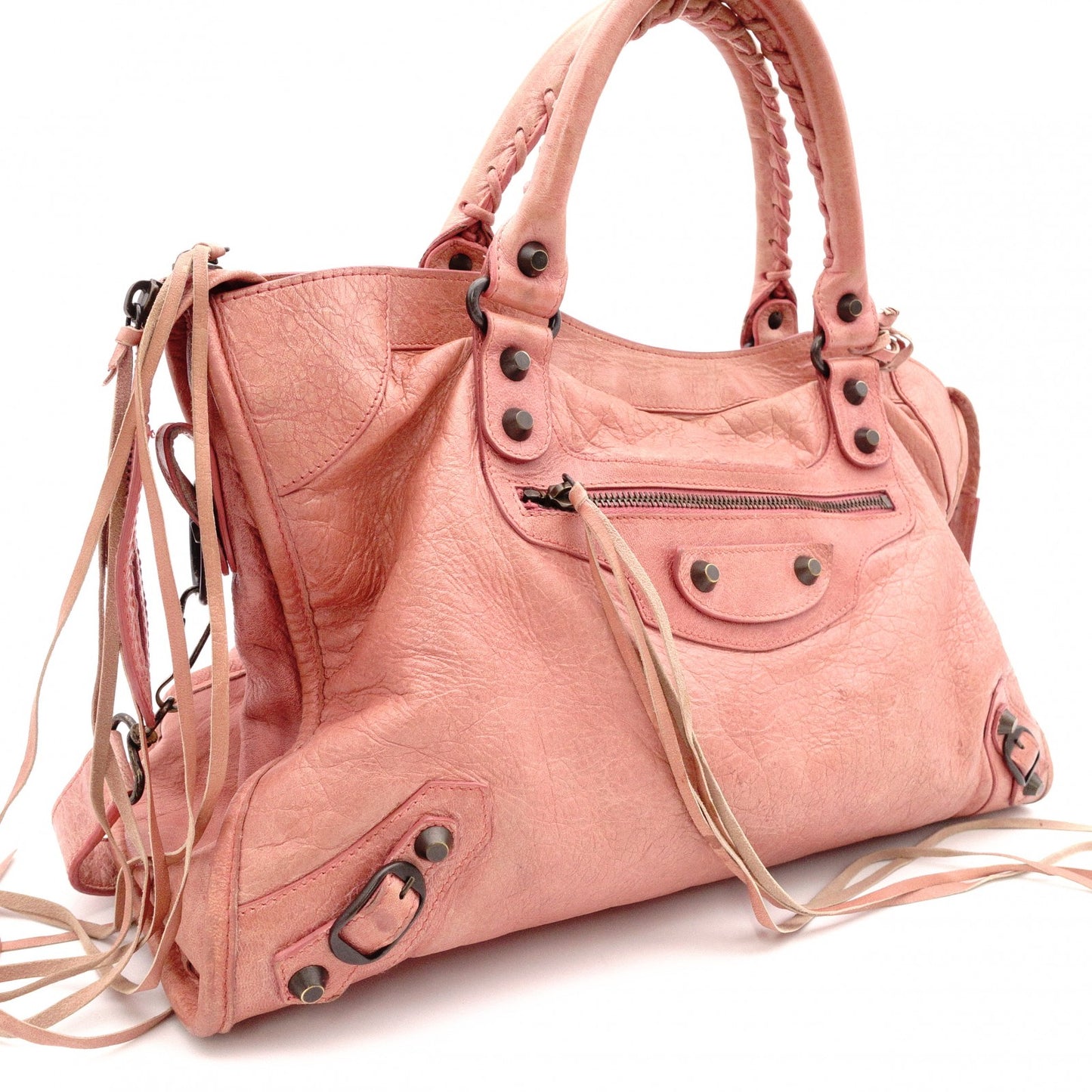 BALENCIAGA The City Handbag, Leather, Pink, 2-way Shoulder Bag