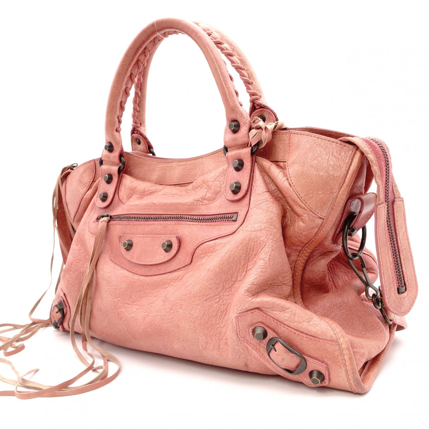 BALENCIAGA The City Handbag, Leather, Pink, 2-way Shoulder Bag