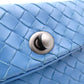 BOTTEGAVENETA Intrecciato Shoulder Bag, Leather, Blue
