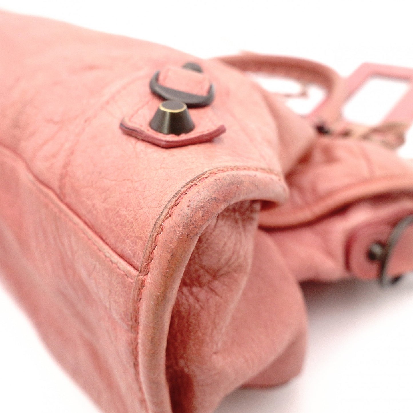 BALENCIAGA The City Handbag, Leather, Pink, 2-way Shoulder Bag