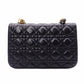 DIOR Dior Addict Chain Shoulder Bag, Leather, Navy, Women's, Crossbody, Gold Hardware