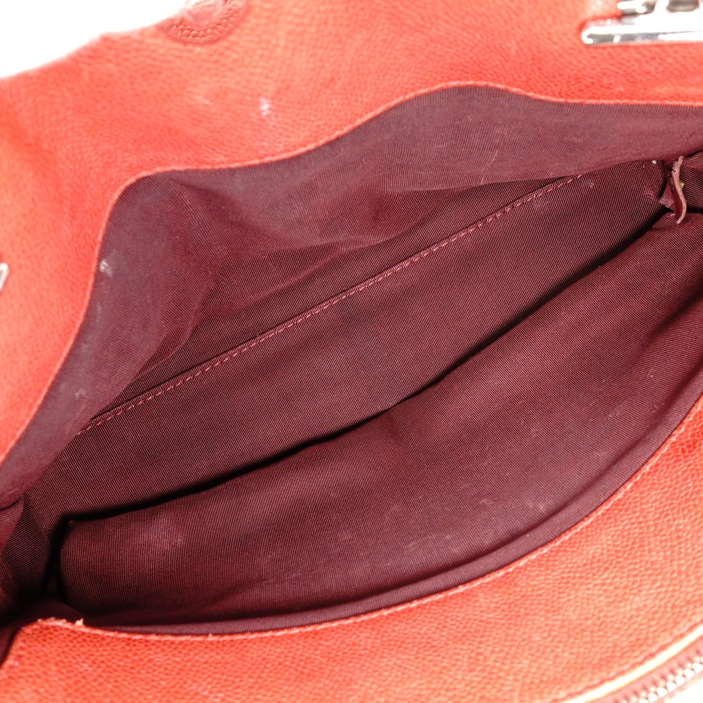 CHANEL Caviar Skin French Riviera Matelassé Shoulder Bag, Leather, Red