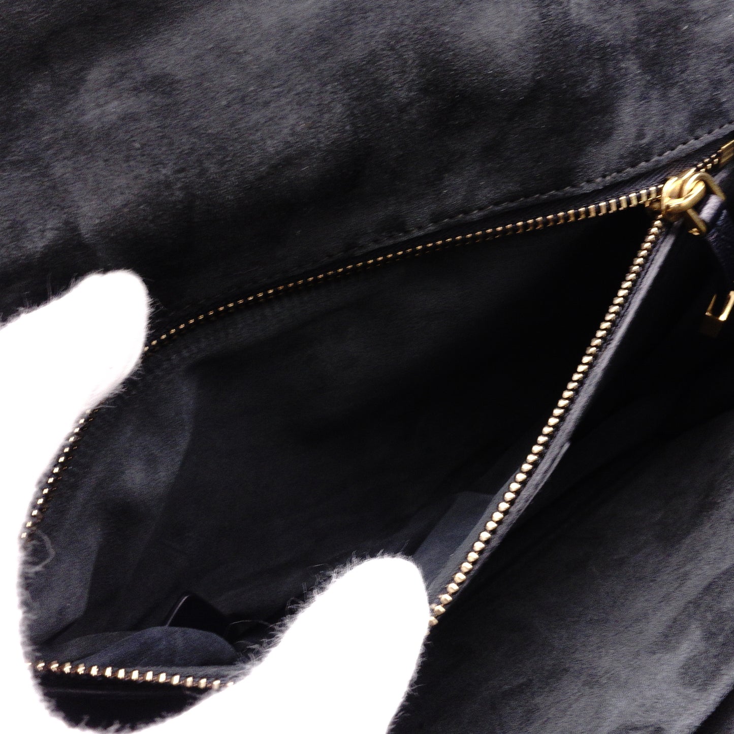 DIOR Dior Addict Chain Shoulder Bag, Leather, Navy, Women's, Crossbody, Gold Hardware