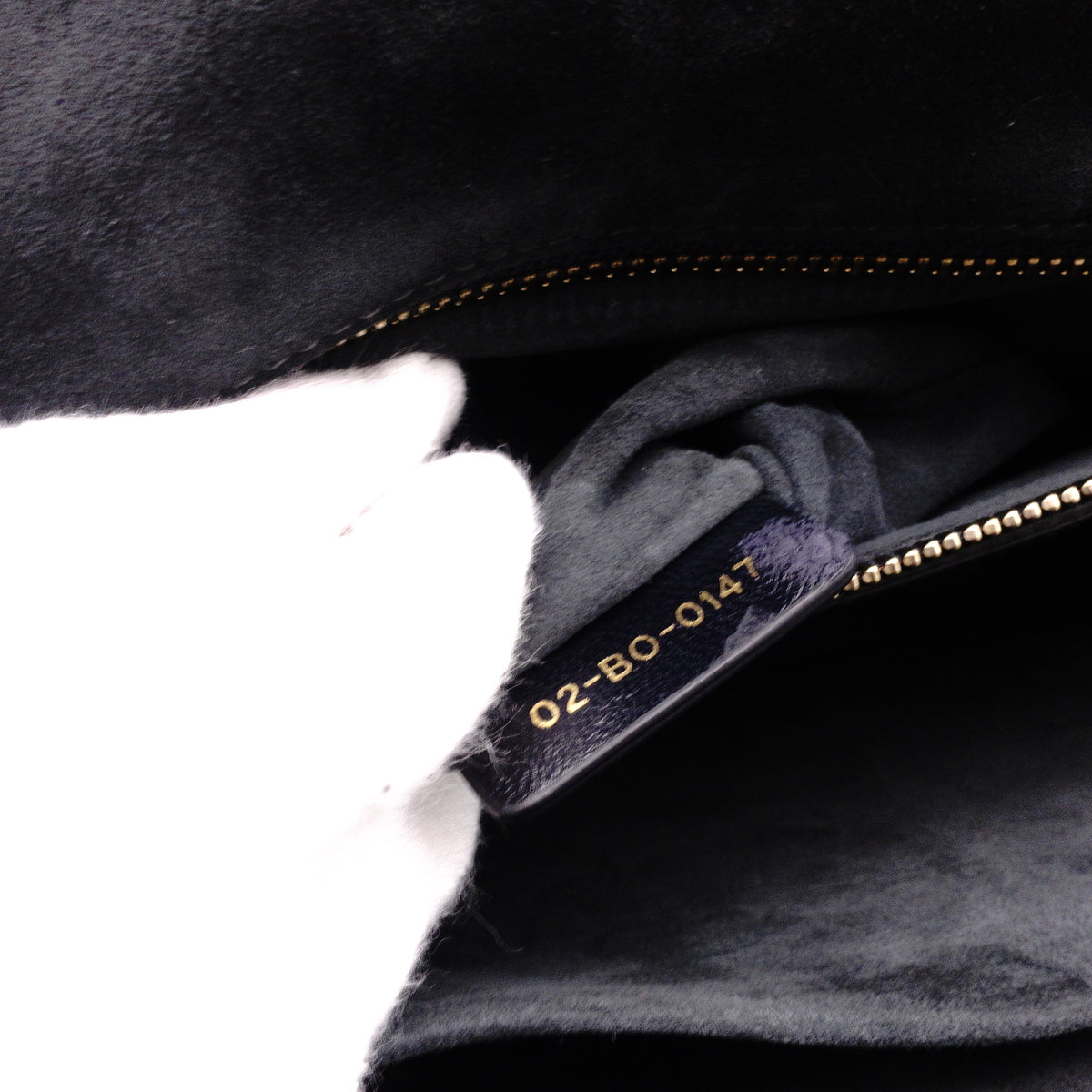 DIOR Dior Addict Chain Shoulder Bag, Leather, Navy, Women's, Crossbody, Gold Hardware
