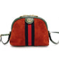 GUCCI Ophidia Shoulder Bag Suede Brown×Green Crossbody Leather GG Logo R801874