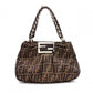 FENDI Mia Chain Bag Zucca Tote Bag, Canvas/Leather, Brown Tones, Gold Hardware