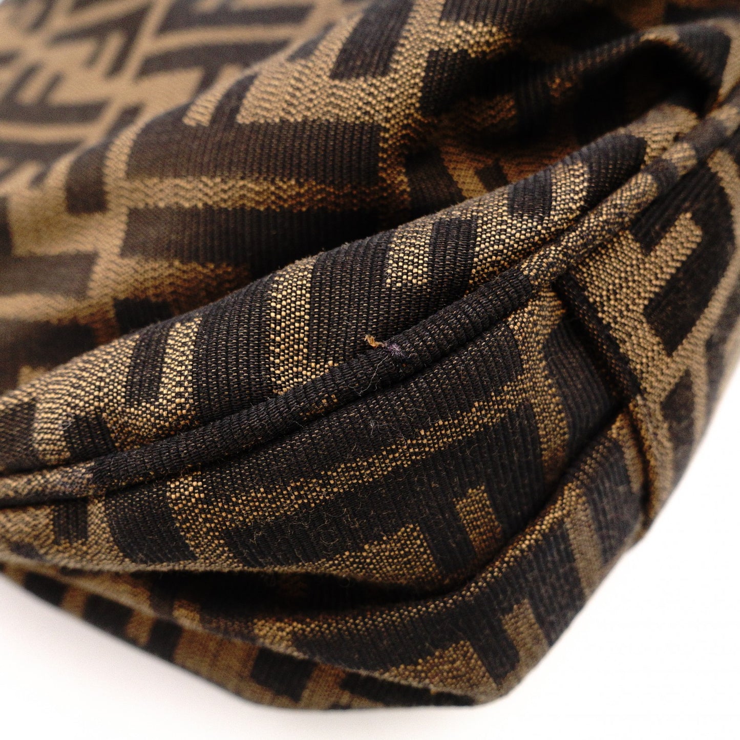 FENDI Mia Chain Bag Zucca Tote Bag, Canvas/Leather, Brown Tones, Gold Hardware