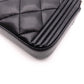 CHANEL Lambskin Boy Chanel Shoulder Bag, Leather, Black, Women's, Silver Hardware, CC Logo