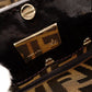 FENDI Mia Chain Bag Zucca Tote Bag, Canvas/Leather, Brown Tones, Gold Hardware