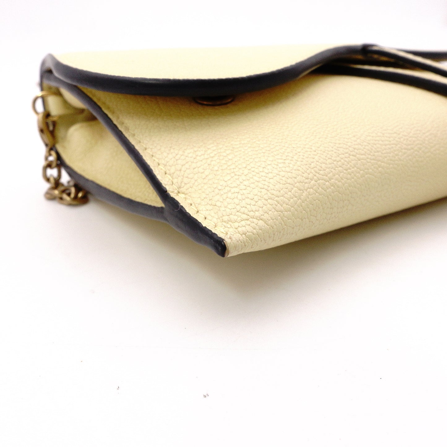 Christian Dior Saddle Shoulder Bag, Leather, Yellow, Women's, Crossbody, Gold Hardware