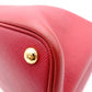 PRADA Saffiano Leather Tote Bag, Red Leather with Gold Hardware