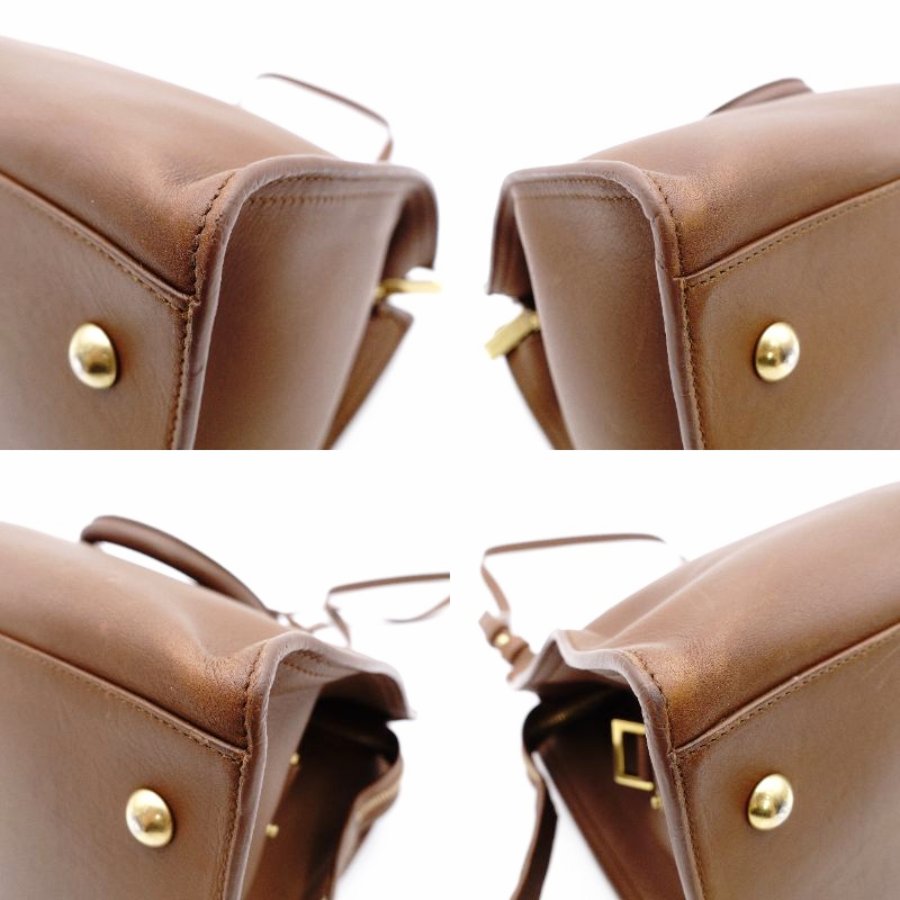 Saint Laurent Y-Line Petit Cabas 2-Way Handbag Brown Shoulder R8020314