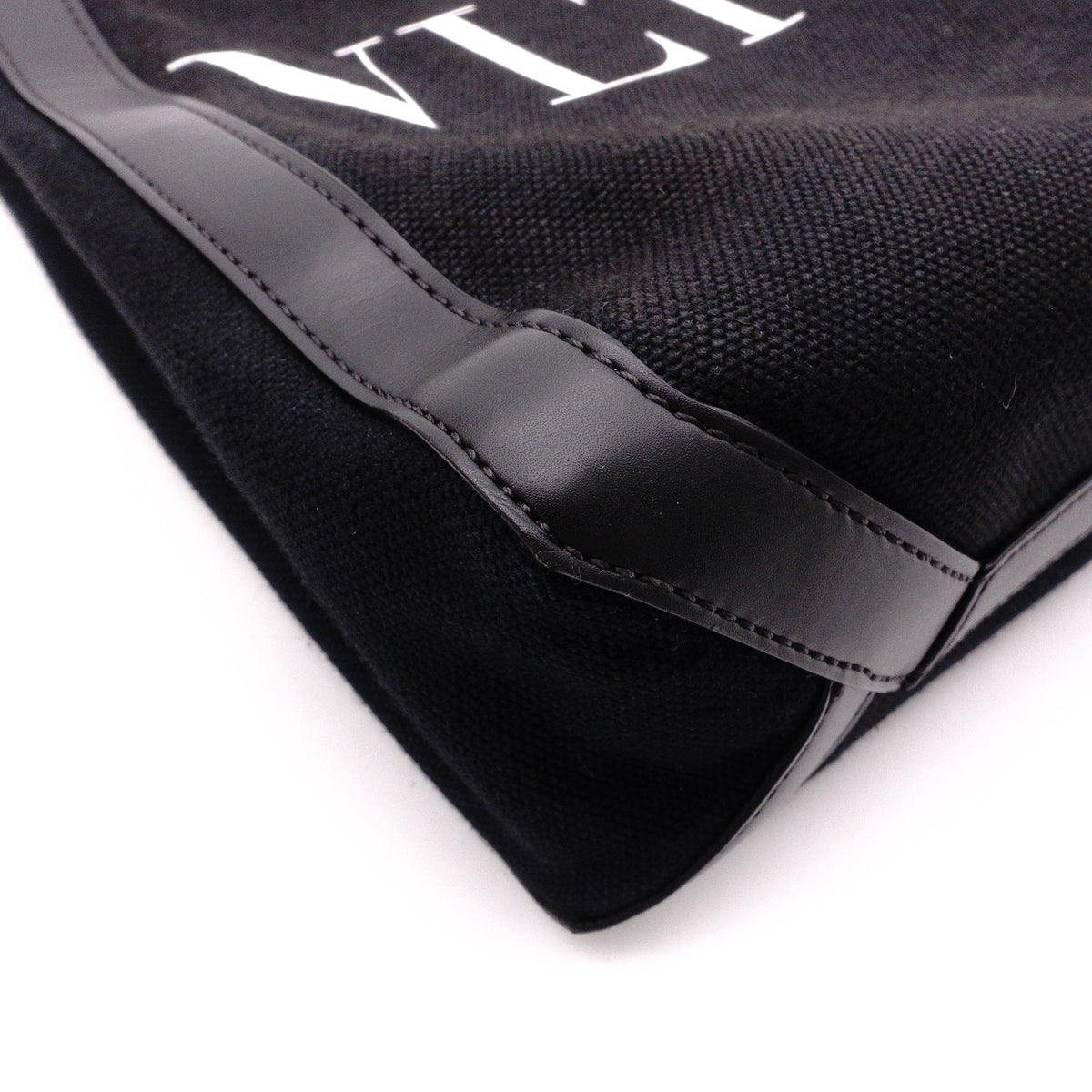 Valentino Garavani VLTN Handbag, Canvas, Black, Women's, 2-Way Crossbody