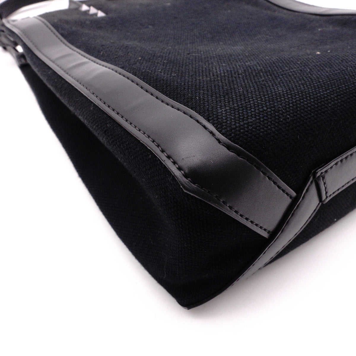 Valentino Garavani VLTN Handbag, Canvas, Black, Women's, 2-Way Crossbody