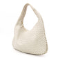 Bottega Veneta Hobo Intrecciato Shoulder Bag, Leather, Off-White, Women's
