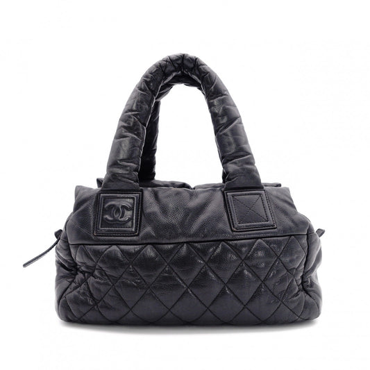 CHANEL Caviar Skin Coco Cocoon Shoulder Bag, Leather, Black
