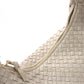 Bottega Veneta Hobo Intrecciato Shoulder Bag, Leather, Off-White, Women's