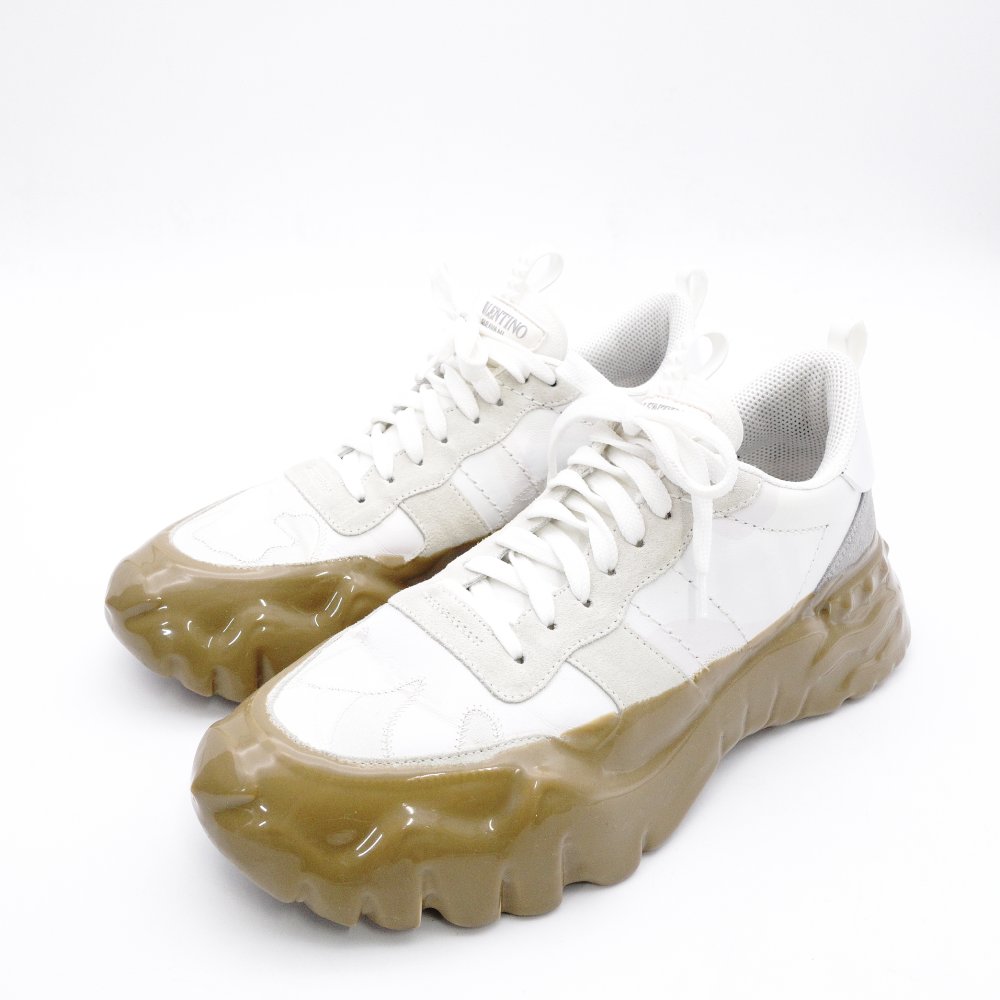 Valentino Garavani Rock Runner Plus Sneakers EU43 White-Tone Men's R8020486