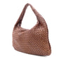Bottega Veneta Hobo Intrecciato Shoulder Bag, Leather, Brown, Women's