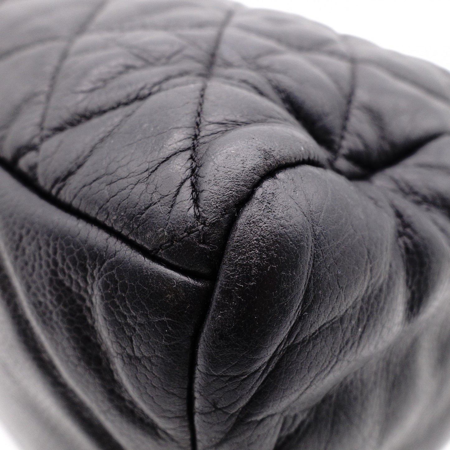 CHANEL Caviar Skin Coco Cocoon Shoulder Bag, Leather, Black