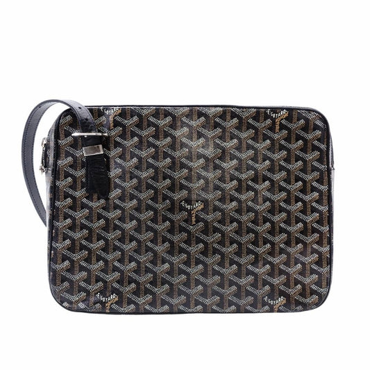 Goyard Yona GM Shoulder Bag Black × Brown PVC Leather Crossbody Men's 7-12-179