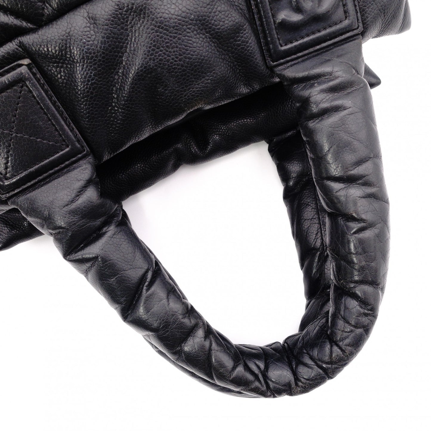 CHANEL Caviar Skin Coco Cocoon Shoulder Bag, Leather, Black