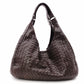 Bottega Veneta Intrecciato Campana Shoulder Bag, Leather, Brown, Women's, 125787