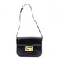 CELINE Vintage Shoulder Bag, Leather, Black with Gold Hardware