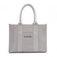 BALENCIAGA Hardware S Tote Bag, Canvas/Leather, Gray, 2-Way