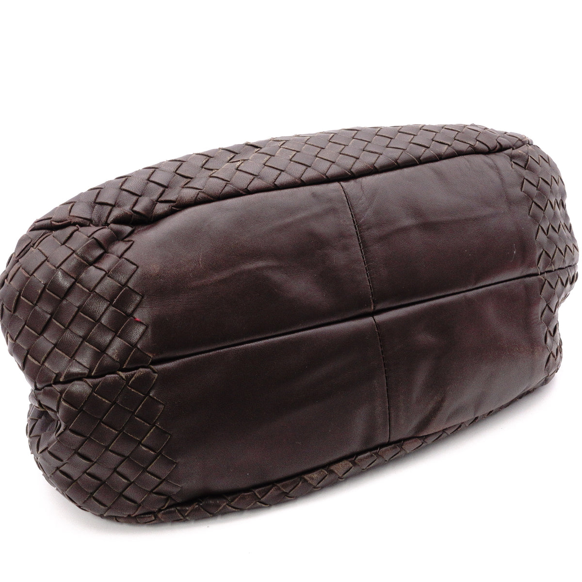 Bottega Veneta Intrecciato Campana Shoulder Bag, Leather, Brown, Women's, 125787