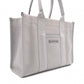 BALENCIAGA Hardware S Tote Bag, Canvas/Leather, Gray, 2-Way